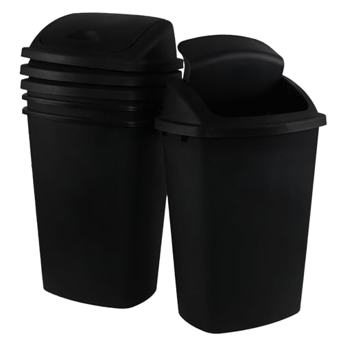 Caneca de basura para cocina 13 galones, 4 unidades, negro