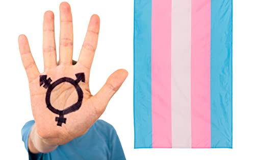 PHENO FLAGS Transgender-Pride Flagge - Transgender Flagge mit Messing-Ösen - 90 x 150 cm - Wetterfeste Fahnen für Fahnenmast - 100% Polyester - Image 3