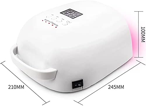 Nail Dryers Rechargeable Nail UV LED Lamp 86W Red Light Gel Polish Dryer Wireless LED Light for Nails Cordless Nail Lamp with Handle Nail lamp (Color : 86W 18000mAh Black Plugs Type : EU)
