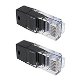 Briny River 2 RJ45-Stecker mit 120-Ω-Abschlusswiderstand Schwarz für Kurzschlussprüfung von Leitungsverbindungen