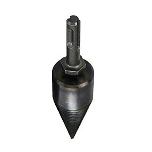 tangyuandain Splitting Wood Cone Drill Bit, 38mm Wood Splitter Screw Cones Log Wood Auger Splitter, Wood Breaker Tool, Kindling Firewood Splitter Reamer Punch Driver Drill for Household Use