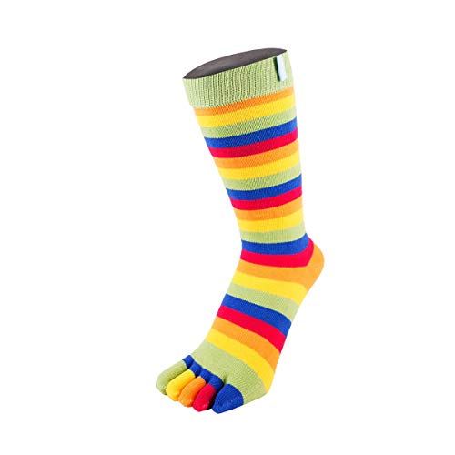 TOETOE - Essential High-Crew Stripy Cotton Toe Socks