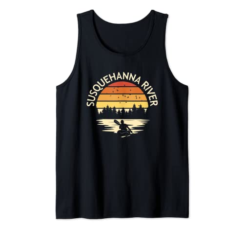Susquehanna River Kayaking Kayaker Tank Top