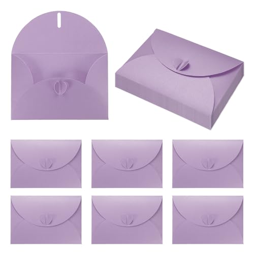Mini enveloppes cartes PATIKIL violettes pour en finir avec les fermetures sans colle