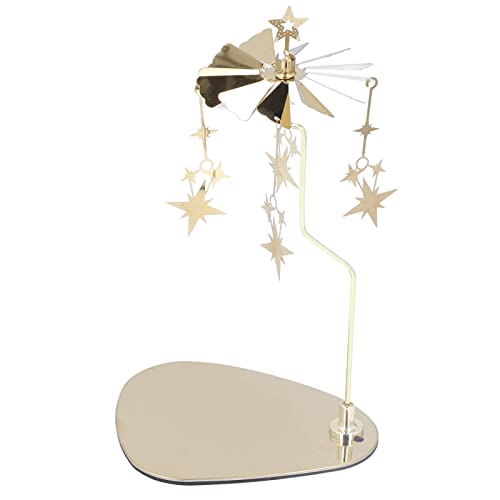 Rotating Candle Holder with Tray - Round Triangular Rotating Candlestick for Scented Candles, Romantic Revolving Lantern for Home Decor, Party, Wedding, or Creative Table Centerpiece by Garosa - Used condition - CA$11.40