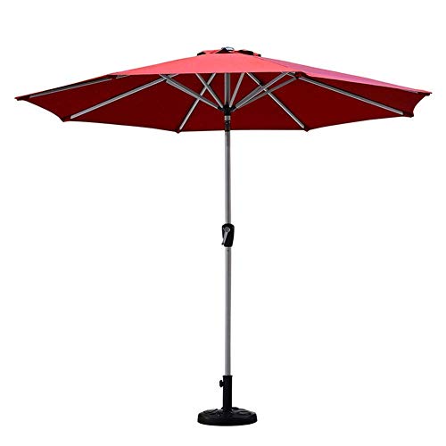 Sombrilla de exterior de 270 cm con manivela para camping y mercado