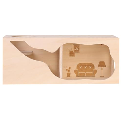Maison pour hamster en bois naturel pour cage de hamster nain - 2