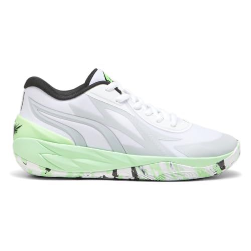 PUMA Mens Mb.02 Lo Lamel-O Basketball Sneakers Shoes - Green, White - Size 11.5 M