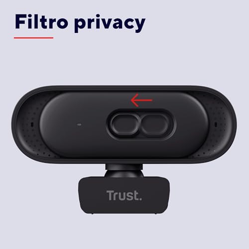 Ovala 2K QHD Webcam PC con Microfono y Filtro Privacy, 75°Angolo di Visione, USB-C/USB-A, Fuoco Fisso 30 FPS, Riduzione del Rumore, Videocamera per PC Mac Windows Desktop Skype Zoom Teams, Nero - Webcam - Immagine 3