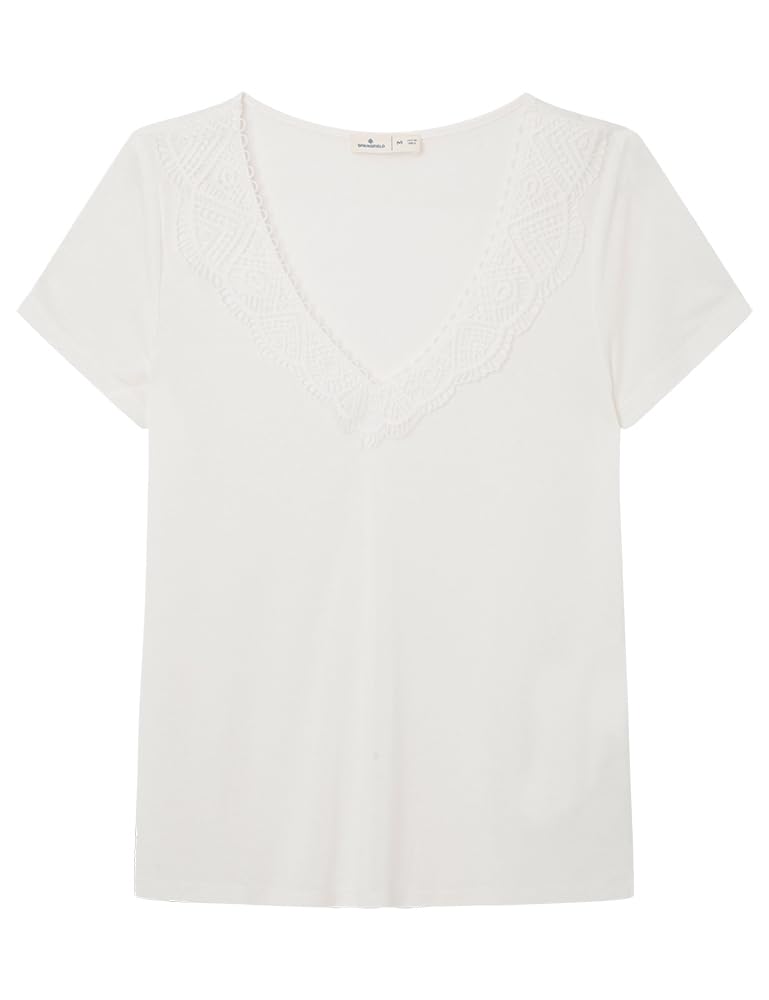 Springfield Women's T-Shirt, Ivory White, M