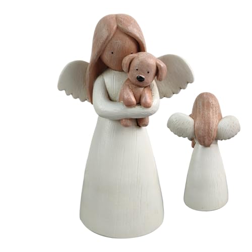 Genérico Angel Figurines, Resin Memorial Statue Figurine for Dog Lover, Angel Table Decoration for Friendship, Living Room, Bedroom, Shelf, Nightstand, Home Décor