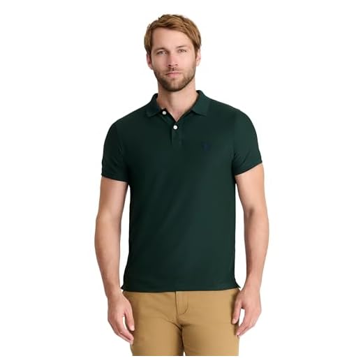 IZOD Men's Advantage Performance Short-Sleeve Polo Shirt, Wild Fern, Small