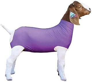 Purple Spandex Goat Tube for Show Goats - Show Livestock Supplies: Goat Covers & Blankets (Medium)