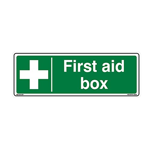 First Aid Box [200mm x 72mm] Self Adhesive Sticker [Single] Green