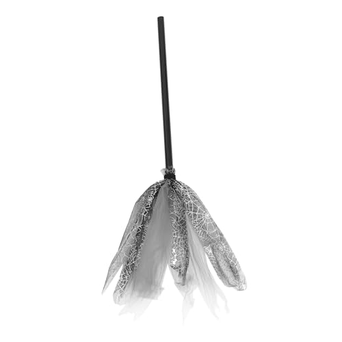 Gogogmee 1pc Halloween Witch Broom Toy Plastic Broom Props for Party Boys and Girls Present Black Color