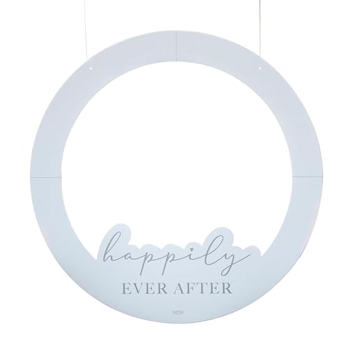Ginger Ray Personalised Wedding Photo Booth Party Selfie Frame Decoration, White - Image 3