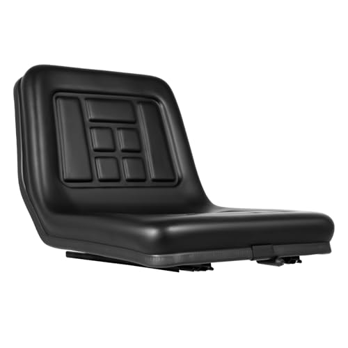 KEESUNG Universal Traktorsitz Aufsitzmäher Rasentraktor Sitz Schleppersitz Fahrersitz Bagger Treckersitz Gabelstapler Staplersitz Minibagger Sitzschale Schmalspursitz Schwarz
