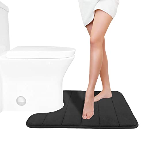 Yimobra Bath Toilet Mat, Non-Slip Memory Foam U-Shaped Contour Rug, Soft Comfortable Bathroom Shower Mats