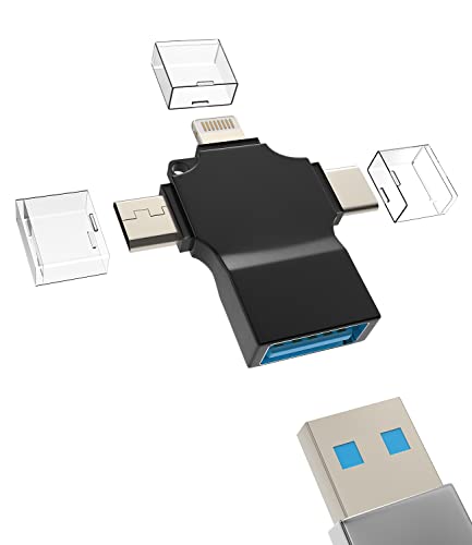 IPhone OTG Adapter – 8 Pin To USB 3.0 Female Connector For IPad & IPhone (Black) - View #3