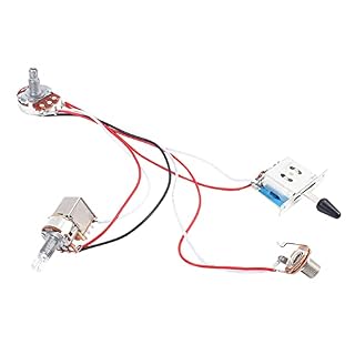 Hagsnec Kit de cablage de guitare electrique 1 Volume 1 Ton 3 Interrupteur a bascule 500K 1 ensemble de prise de… - Les Beatles, Paul McCartney, John Lennon, RIngo Starr, George Harrison Hagsnec Kit de cablage de guitare electrique 1 Volume 1 Ton 3 Interrupteur a bascule 500K 1 ensemble de prise de… – Image 3