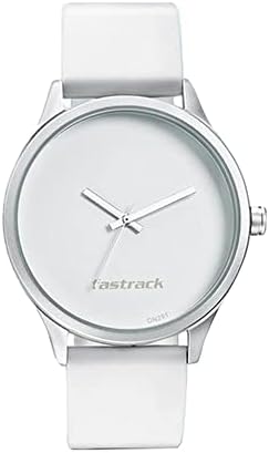 Fastrack Unisex 41.2 x 47.6 x 8.6 mm Topicals 2.0 White Dial Silicone ...