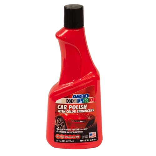 ABRO Red Car Polish: Scratch Remover for Vehicles and Paint Scratch Repair Restorer Wax, Polishing Compound for Car Detailing, Paint Scratch Repair for Vehicles, Scratch Remover 16oz.