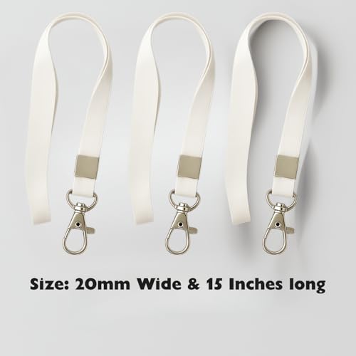 Image of ABHA Print Plastic ID Card Holder with Premium Lanyard for Office /School (Vertical) (White, Pack of 3pcs.)