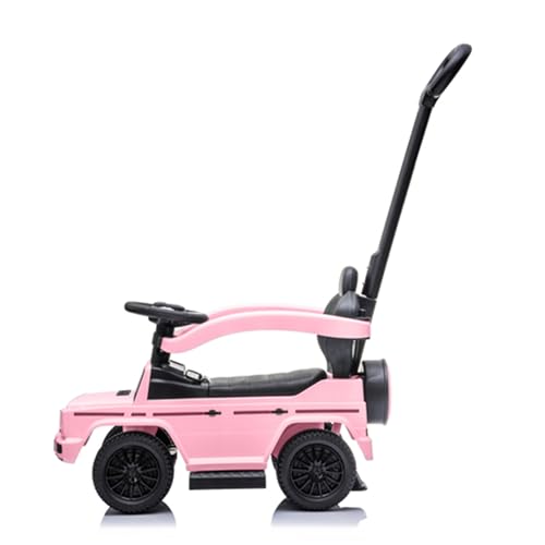 Image of Best Ride On Cars 3 in 1 Mercedes G-Wagon Push Car for Toddlers 1 to 3 Years Old, Kids Outdoor Stroller with Music, Horn Sounds, Realistic Driving Experience, Pink