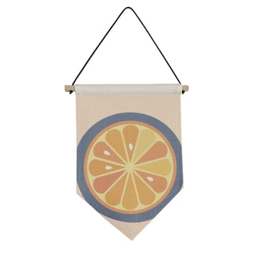 Drapeau Toile Alphabet Orange : Solution Déco Murale Sans Effort à Suspendre