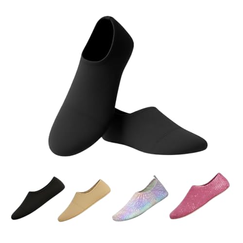 Slipstop Black Adult Water Shoes - Non-Slip Swim & Beach Shoes with UPF 50+ Protection Quick-Dry Stretchy & Lightweight Aqua Socks for Men & Women - Size S