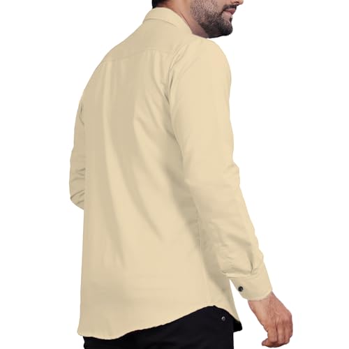 Image of Univibe Men's Slim Fit Full Sleeve Spread Collar Cotton Blend Shirt for Men and Boys