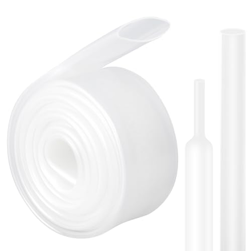 1-1/4 Inch Heat Shrink Tubing - 5 Ft 3:1Ratio Waterproof Heat Shrink Tubin - Adhesive Lined,Dual Wall Adhesive Shrinkable Wire Wrap Tube,Clear