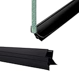 Queenbox 2-Pack 19.6in Frameless Shower Door Seal for 1/4" Glass Door Sweep Bottom Seal Strip with D