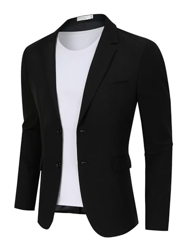 Men's Lightweight Casual Blazers Sport Coats Regular Fit Suit Blazer Jackets Two Button2