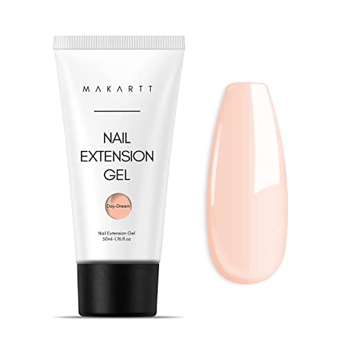 Makartt Poly Nail Extension Gel - Extension Builder Acrylic Poly Nägel Aufbaugel Extender Gel für Gelnägel für Nagelverlängerung, Nagelstärkung, Nail Art Dekoration, 50ML(Nackt)