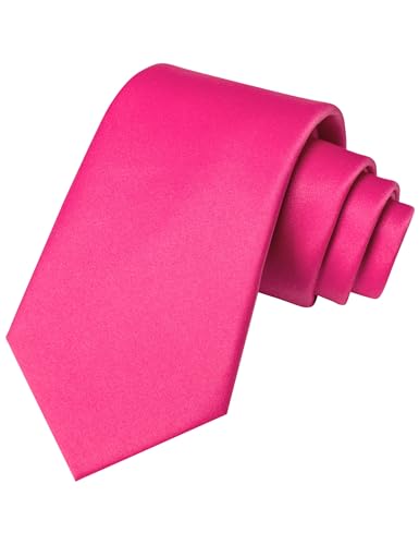 Image of RBOCOTT Solid Color Tie and Pocket Square Hankerchief with Lapel Pin Set for Men