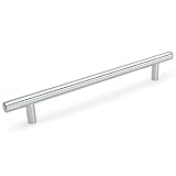 Cosmas 305-224CH Polished Chrome Cabinet Hardware Euro Style Bar Handle Pull - 8-7/8