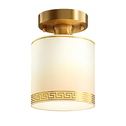 Lampe de plafond en cuivre cylindrique pour éliminer l'éblouissement