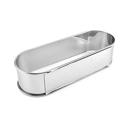 Molde oval ajustable para mousse y pastel de acero inox.