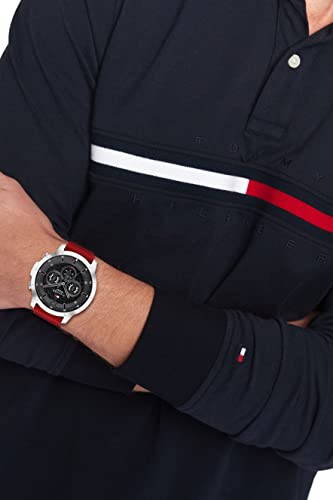 Tommy Hilfiger Quartz Multifunction Grey Dial Silicone Strap Watch for Men-NETH1710490 - Image 2