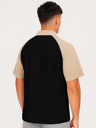 Image of Jump Cuts || Mens || Printed || Polo Neck || Raglan Half Sleeve || Cotton Blend || T-Shirt
