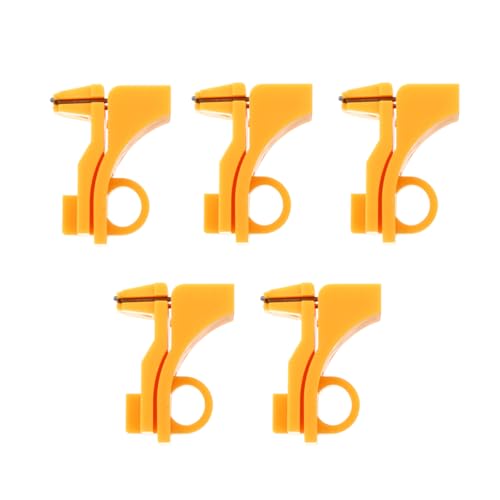 Angoily - Disyuntor de 5 piezas con sistema de bloqueo eléctrico, interruptor de pinza de seguridad, bloqueo en miniatura, interruptor de cerradura naranja