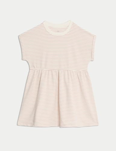 Image of Marks & Spencer Girl's Cotton Blend Fit and Flare Knee-Length Casual Dress
