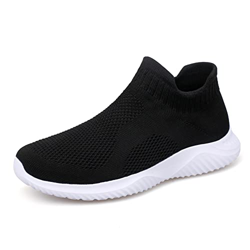 LLTMALL Men's Knit Sock Shoes Slip on Training Workout Sneakers for Gym