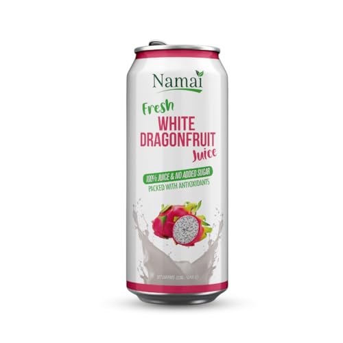 Image of Namai 100% Pure Dragonfruit Juice, No Added Sugar, Pack of 24 | No Preservatives, Never From Concentrate, 1 Ingredient Only: White Dragonfruit Juice
