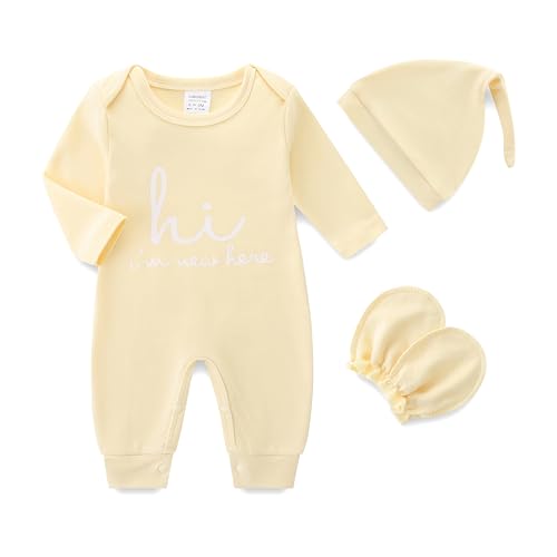 Bibimom Baby Registry Search Gender Neutral Baby Clothes Newborn Essentials Must Haves 0-3 Months Newborn Clothes Boy Outfits Yellow Summer Fall Winter New Born Romper Hospital Going Home Outfit