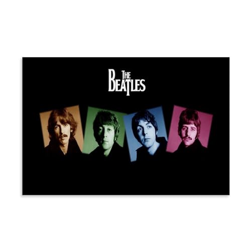 KmoNo Poster décoratif sur toile du groupe des Beatles – Impression d’art moderne pour chambre à coucher – 60 x 90 cm - Les Beatles, Paul McCartney, John Lennon, RIngo Starr, George Harrison KmoNo Poster décoratif sur toile du groupe des Beatles - Impression d'art moderne pour chambre à coucher - 60 x 90 cm