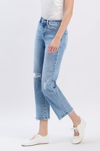 VERVET High Rise Ankle Straight Jeans T65254