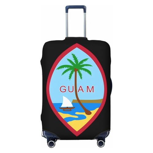 Guam Island Flag Luggage Cover For Travel Suitcase Protector Fits 18-32 Inch Case Small