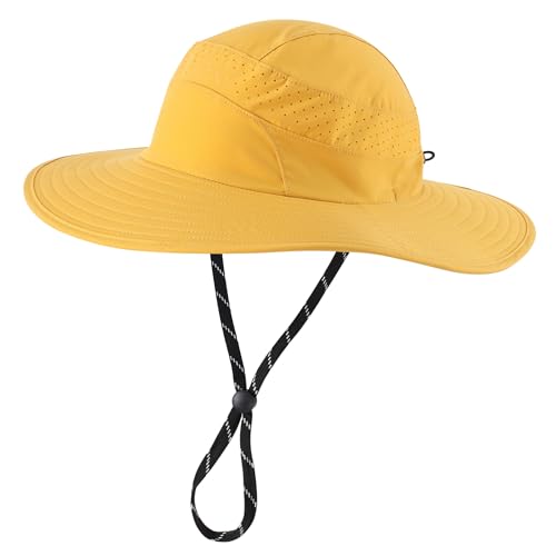Image of Connectyle UPF 50+ Wide Brim Sun Hat for Men Women UV Protection Bucket Hats Outdoor Breathable Safari Hat for Fishing Hiking